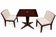 2 chaises et table Marly par Olivier Gagnère pour Soca