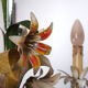 Italian metal flower chandelier, 1960s
