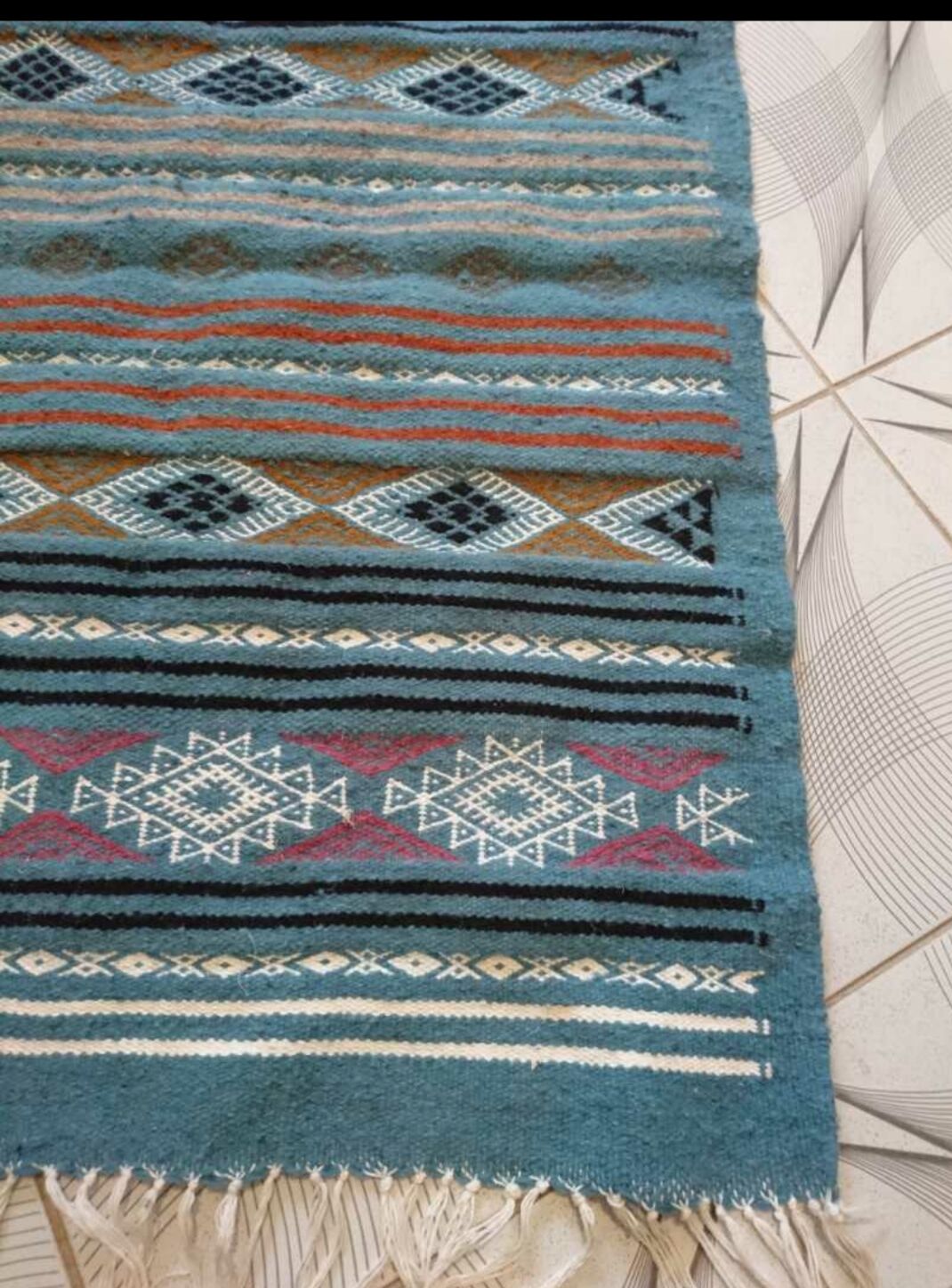 Berber carpet blue 110 x 70 cm