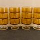 12 Luminarc cups in orange glass, France, 1970