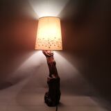 Portuguese handmade vine wood table lamp