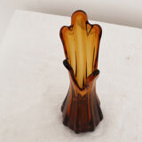 Yellow soliflore vase in 1920s glass paste