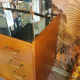 Commode vintage pieds compas miroir tryptique