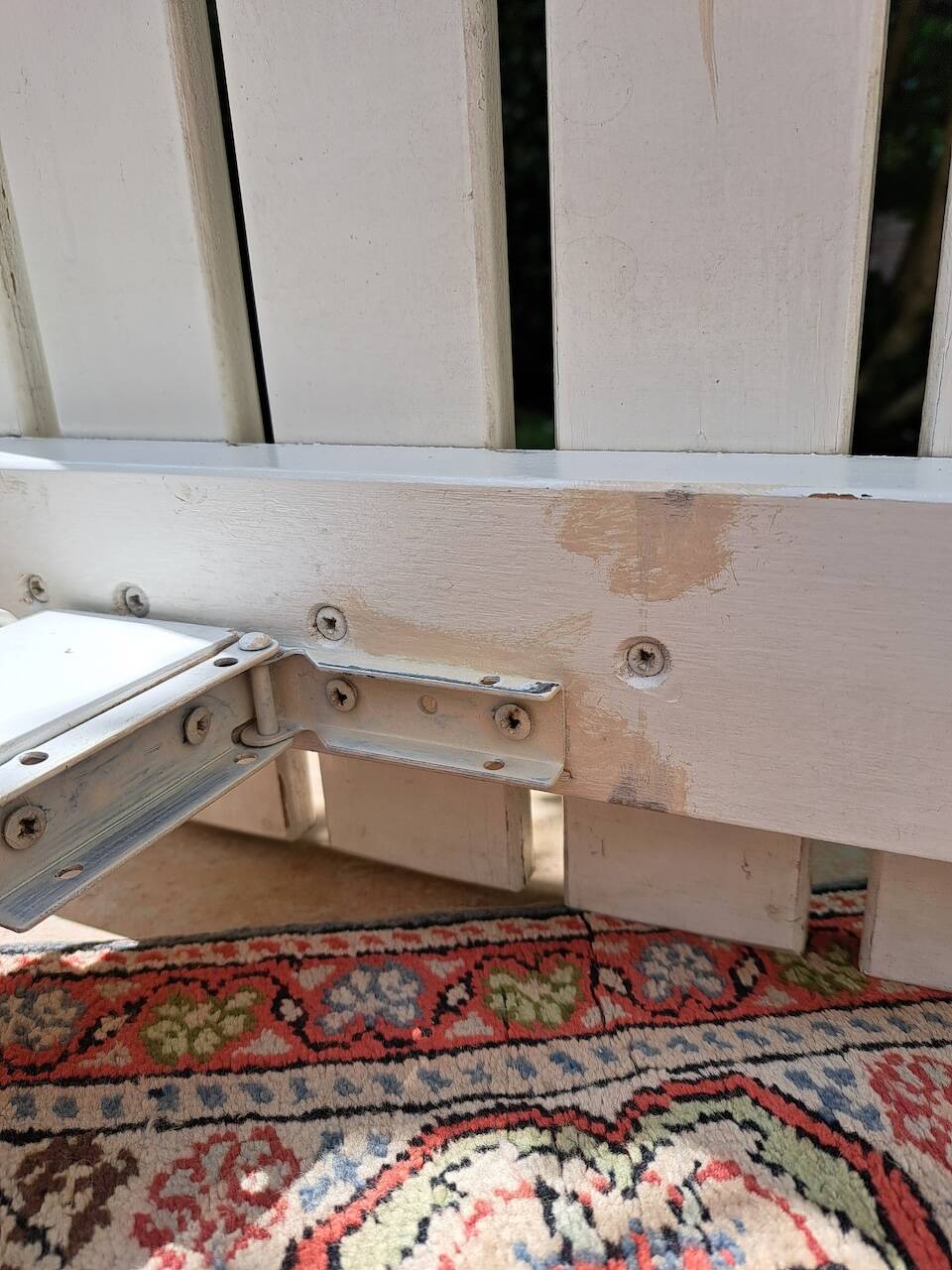 Vintage white wooden garden furniture