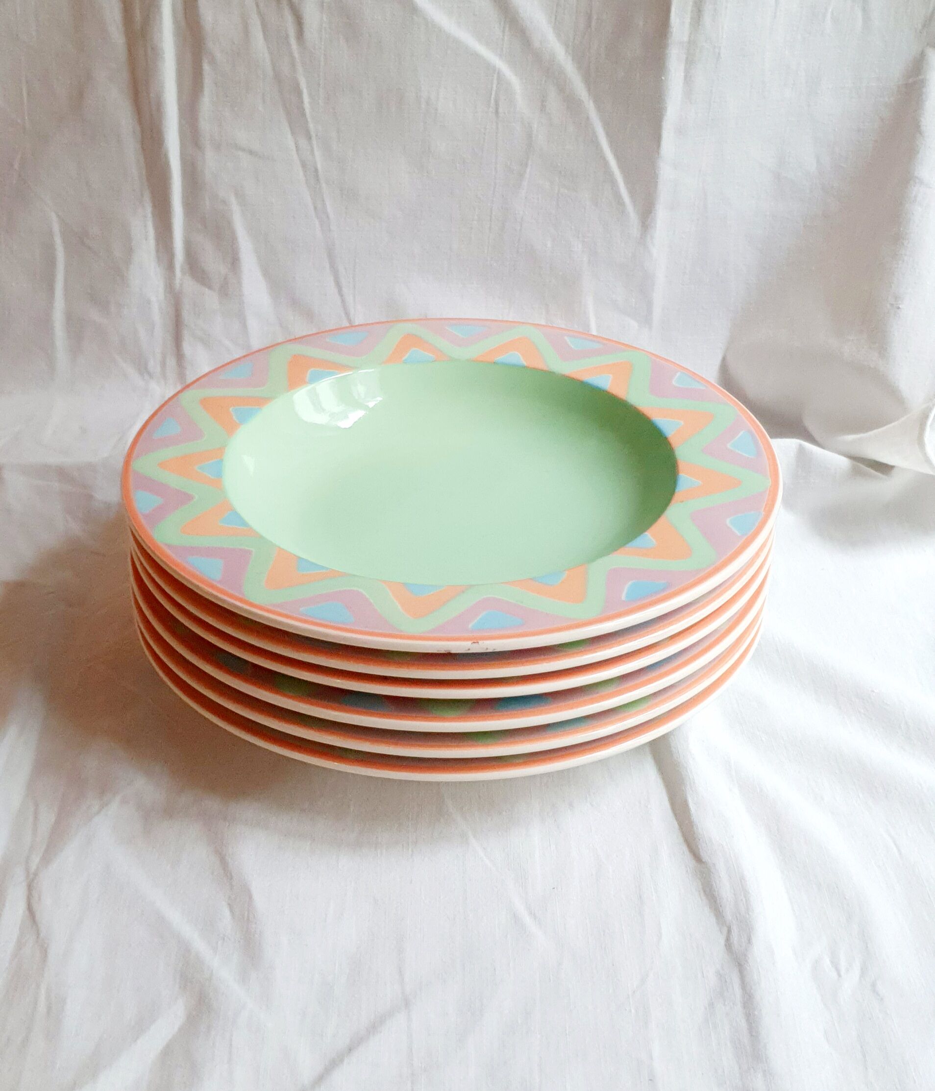 Set of 6 hollow plates Pagnossin model Arizona