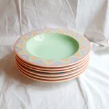 Set of 6 hollow plates Pagnossin model Arizona