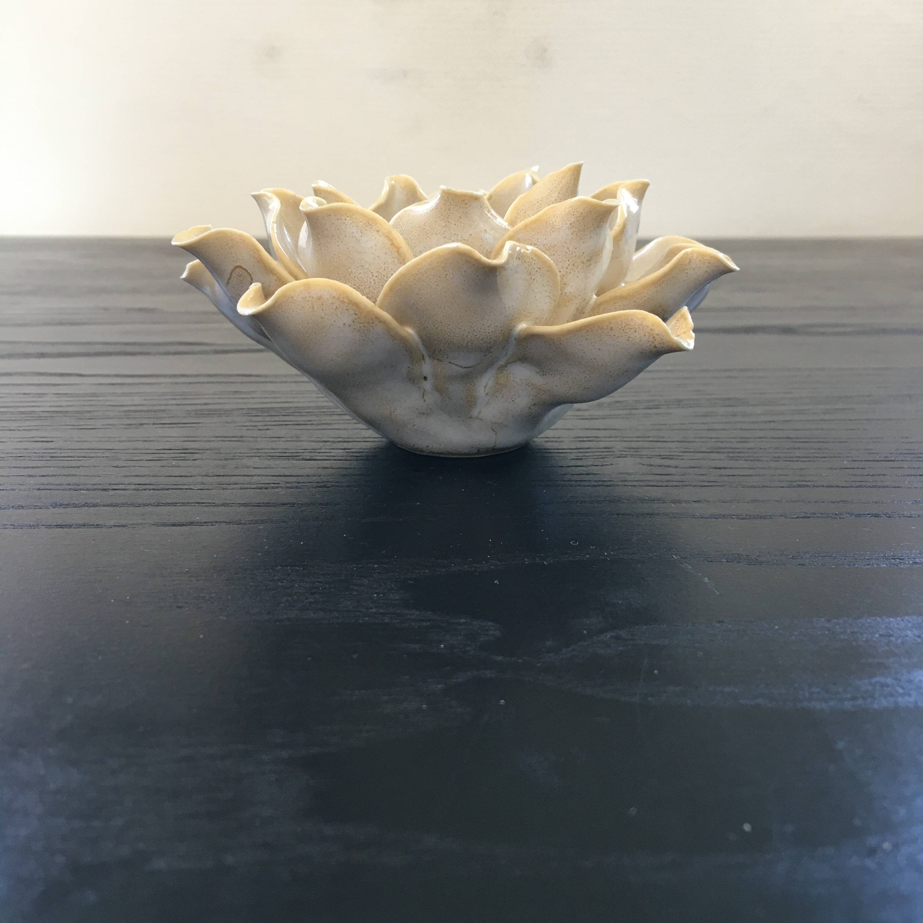Ceramic flower candle holder