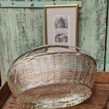Vintage basket in silver metal