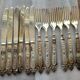 Vintage cutlery set with classic decorative pattern