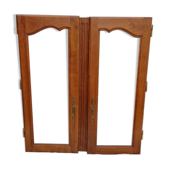 Pair of oak glass doors