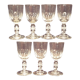 7 antique crystal shot glasses