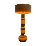 Ceramic floor lamp year 1960 two-tone lampshade