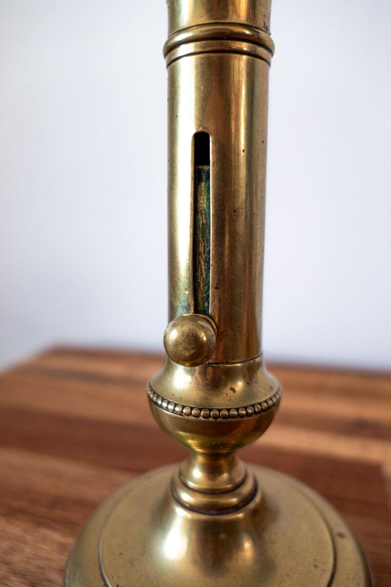 Brass push candle holder