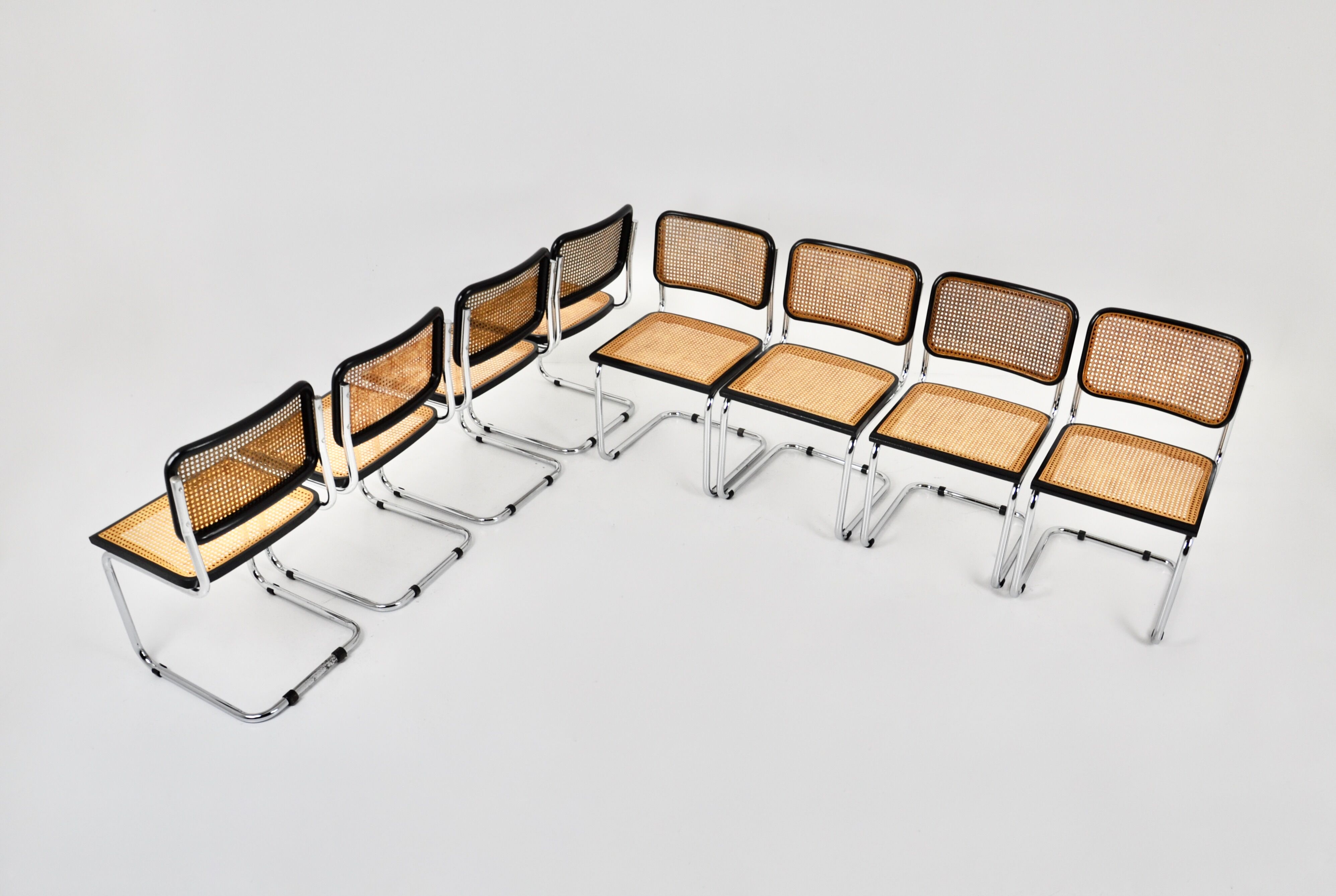 B32 dining chairs by Marcel Breuer set of 8