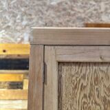 Old hardware cabinet in pitch pine - Early 20th century - Sandblasted