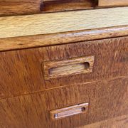Vintage Danish desk in teak and oak by Børge Mogensen for Søborg Møbelfabrik, 1960s.