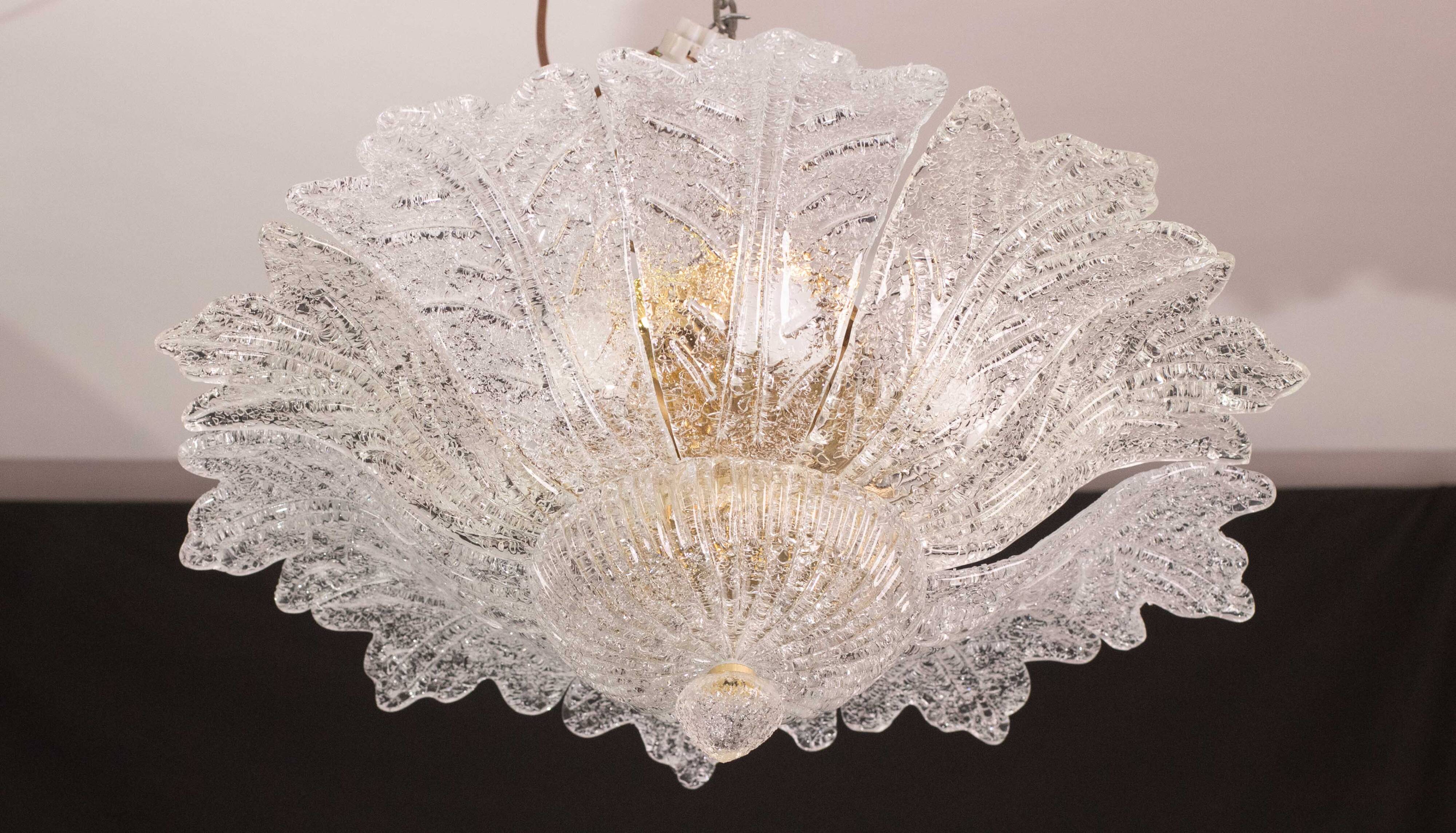 Palmetta, Italian Murano Glass Ceiling Light or Flush Mount, 1970s