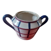 Sugar bowl with handles, Basque decoration, without its lid.