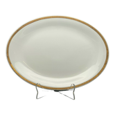 Oval serving dish Limoges gold edging