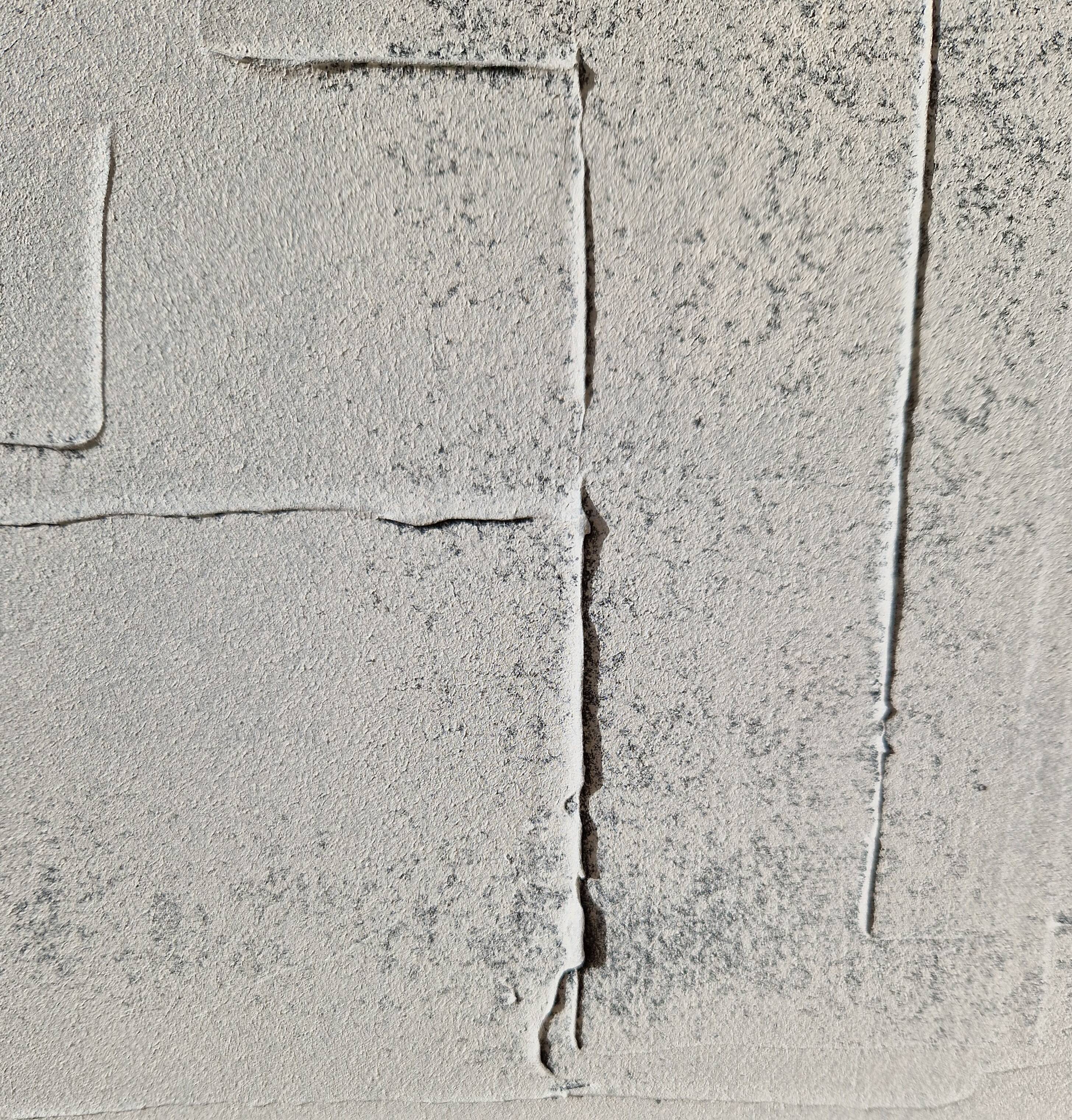 Minimalist monochrome abstract painting white
