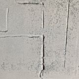 Tableau peinture abstraite monochrome minimaliste blanc