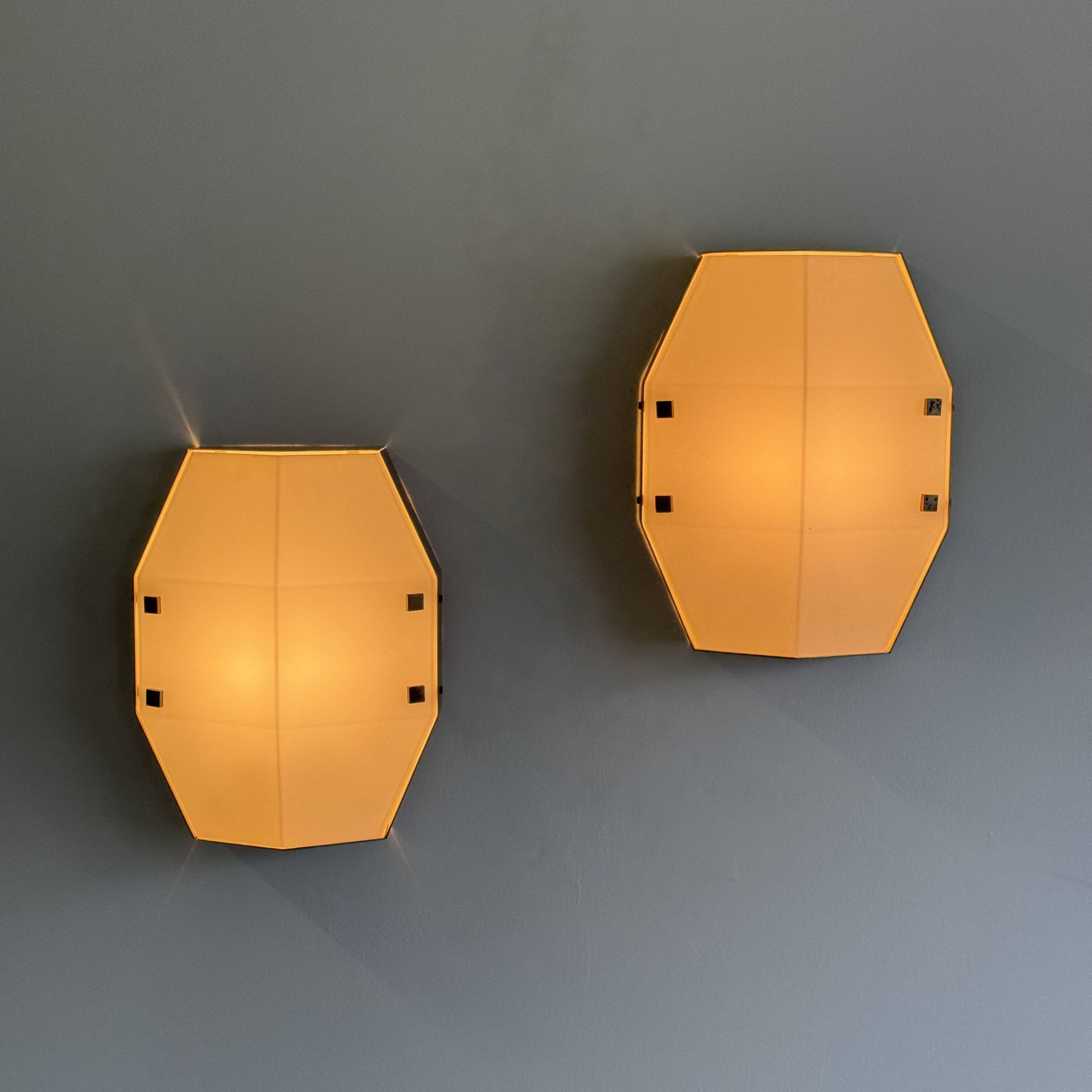 Pair of Rare Wall Sconces Mod. 12898 by Elio Monesi for Arredoluce, 1961