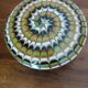 Art Deco ceramic jewelry box with spiral pattern