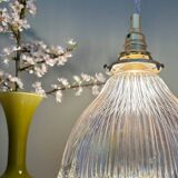 Vintage holophane glass lampshade pendant light