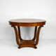 Round Art Deco pedestal table in walnut veneer circa 1930