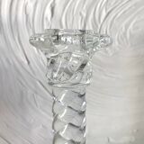 Pair of crystal column candlesticks from the 50s and 60s