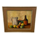 Swedish Oil on Board “Still Life with Jug,Bottle and Fruit” By CW Framed 60×51cm