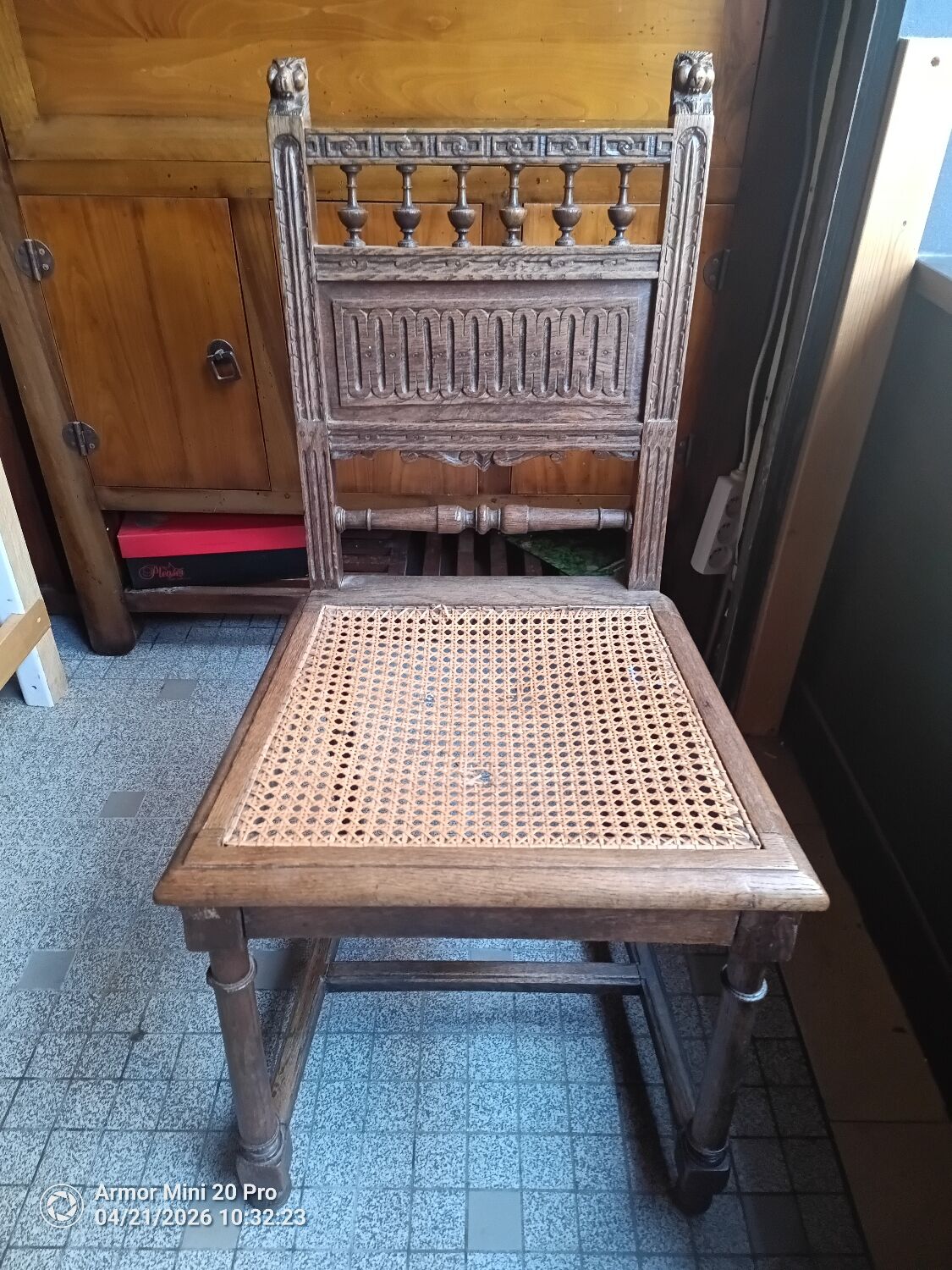 Oak and rattan chair 1900