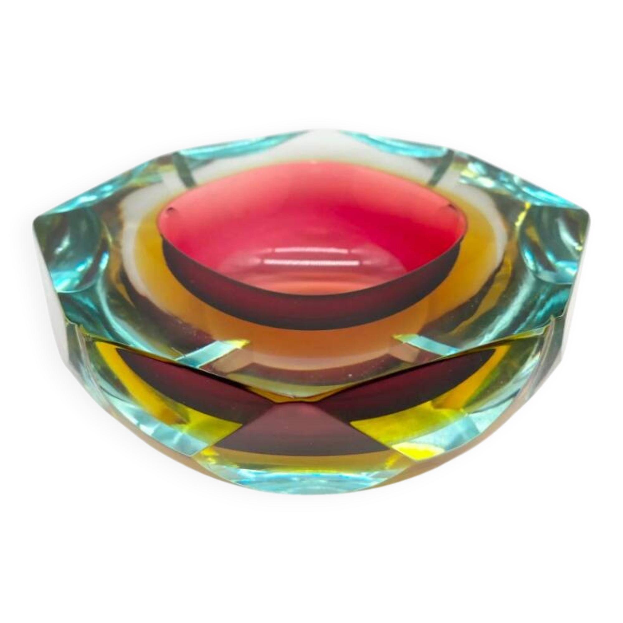 "Rainbow Sommerso" ashtray / Murano, 1960s