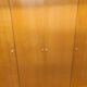 Scandinavian wardrobe 1960 honey color 4 doors L 205 cm