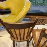 Ensemble de 4 chaises rustiques chêne