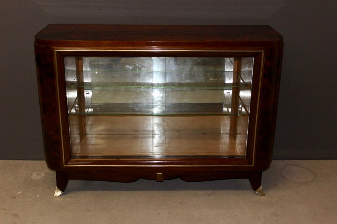 Art Deco period walnut silver cabinet