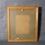 Oil painting by Alexander Michael of an autumn walk in a park, 1969.