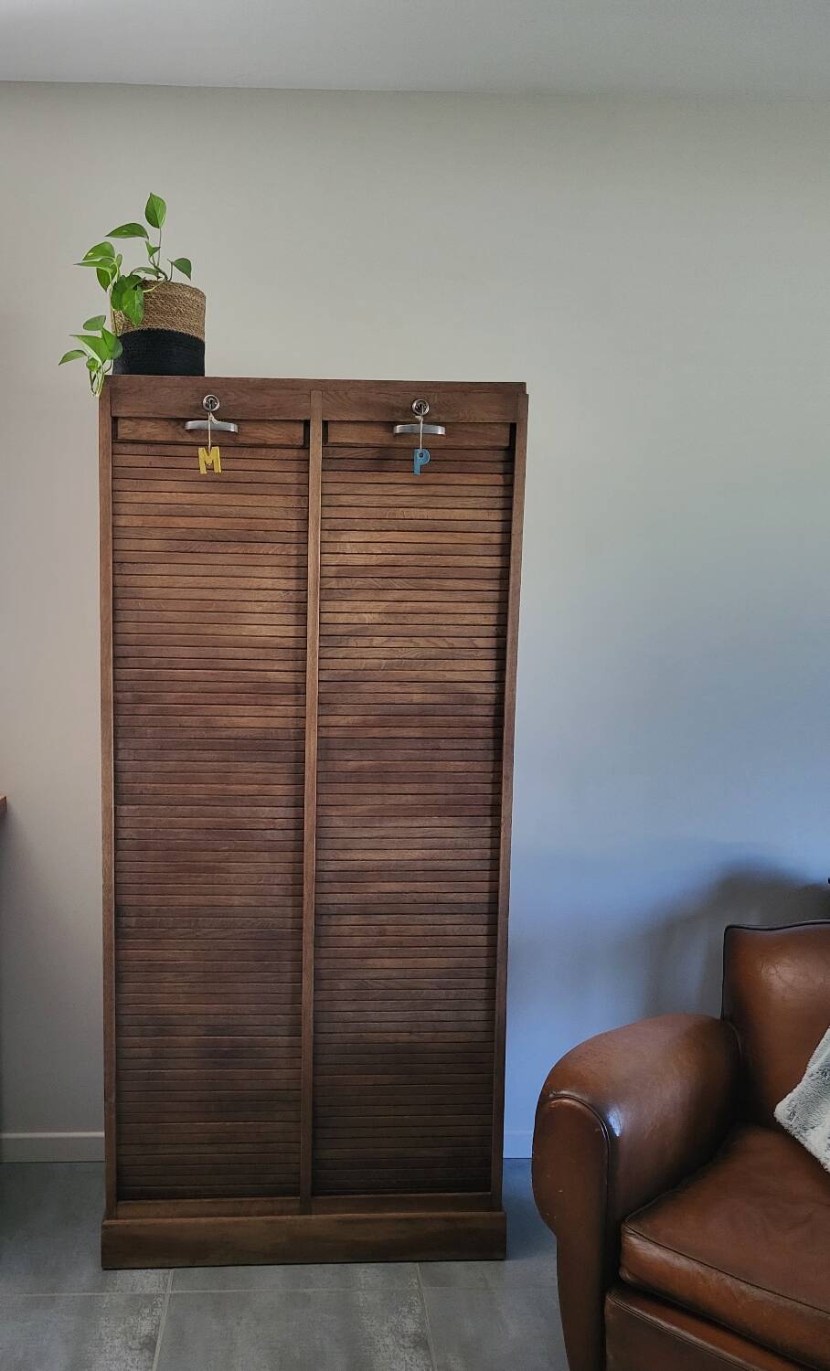 Double Oak Filing Cabinet