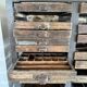 Antique printing furniture with drawers – wood & metal – industrial