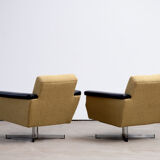 Pair of vintage armchairs in 1960 wool