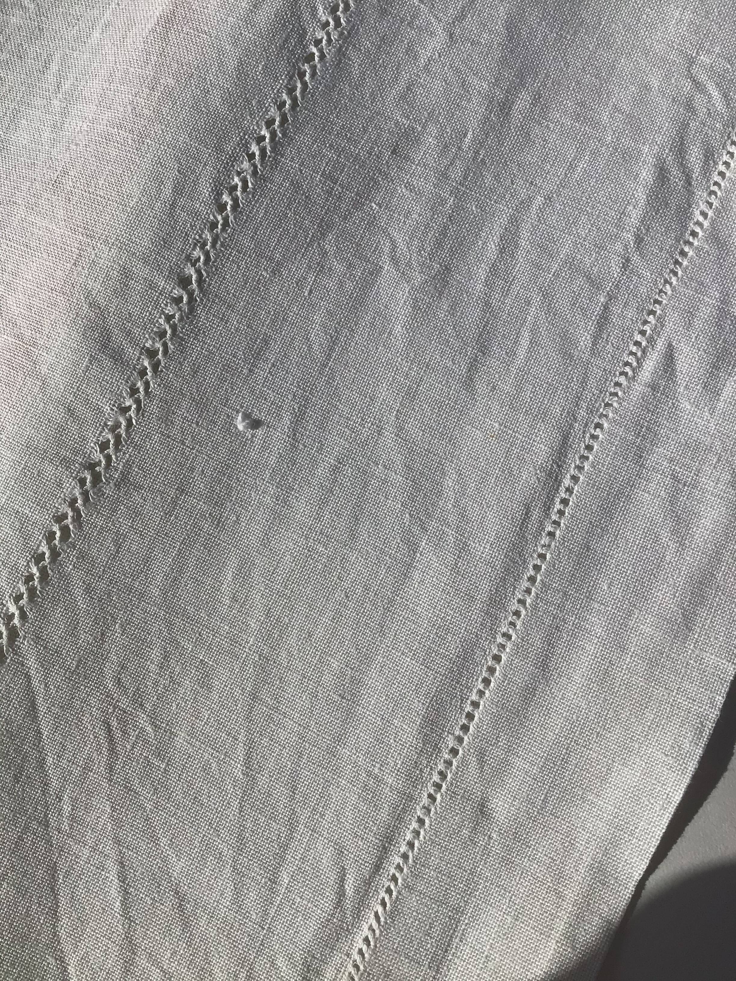 Square linen tablecloth fine days lines and squares