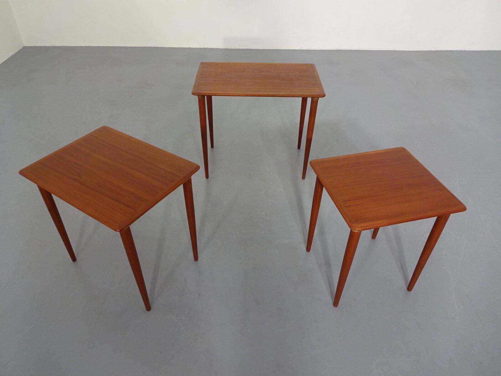 Danish Teak Nesting Tables, 1960s, Set of 3