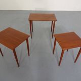 Danish Teak Nesting Tables, 1960s, Set of 3