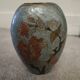 Vase ovale laiton et émail cloisonné