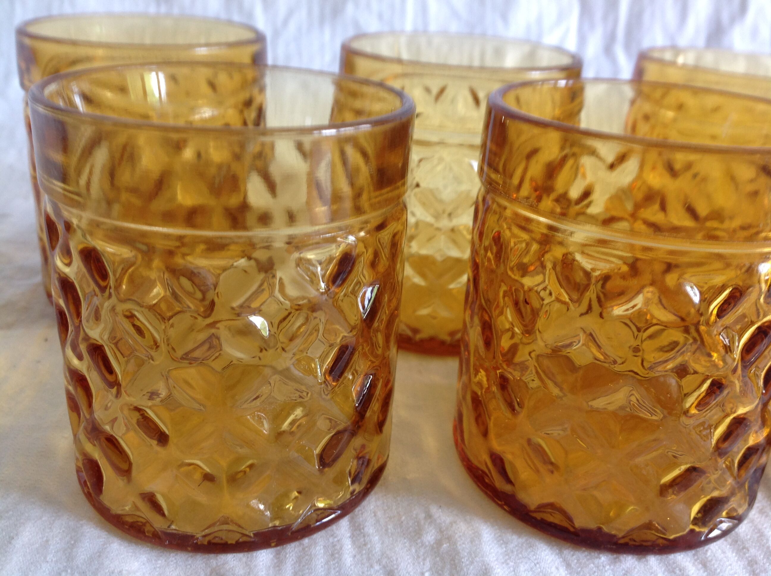 Série de 6 verres vintage "ananas"