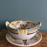 Lunch bowl and saucer Keraluc Quimper signed