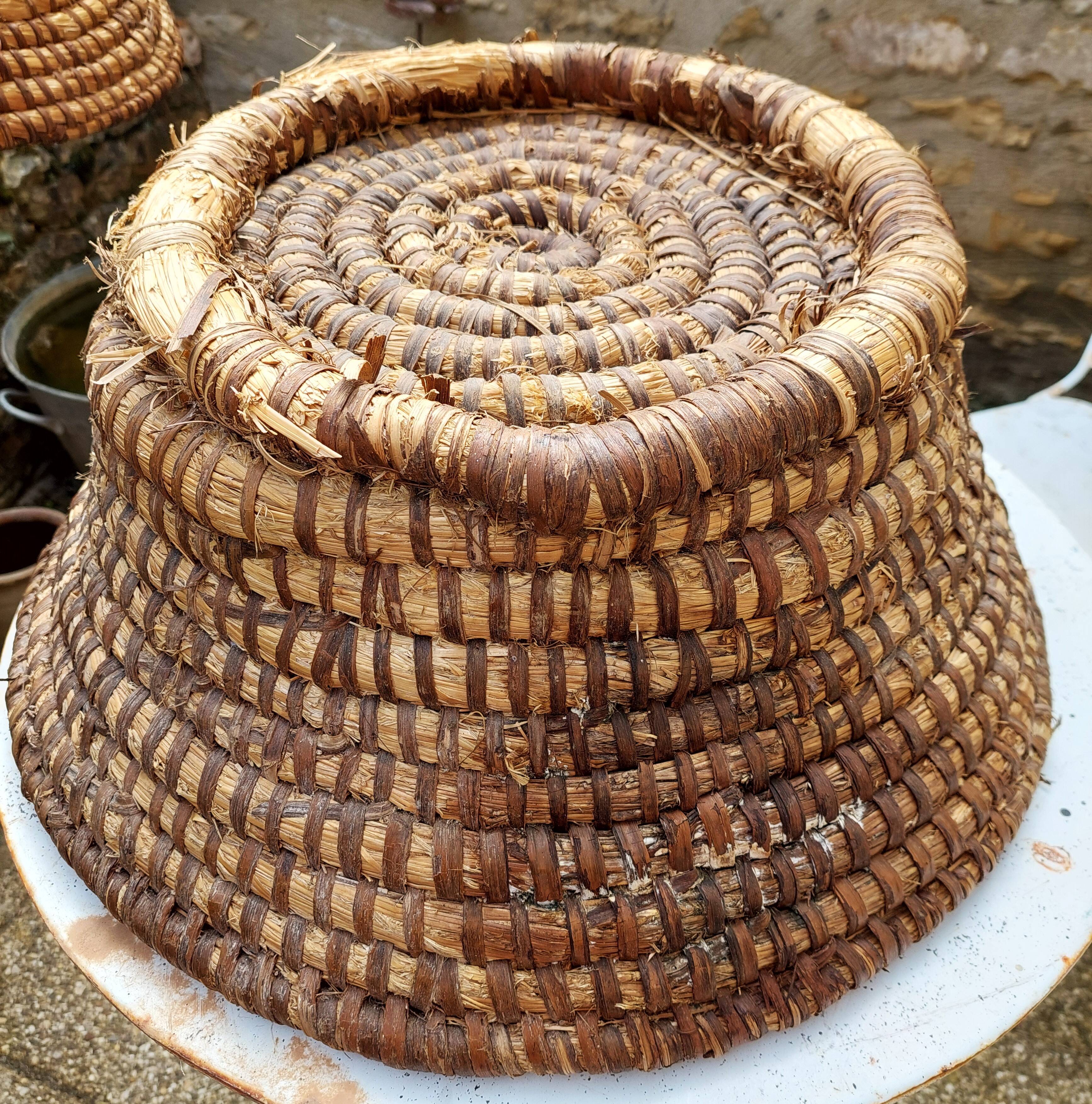 Seagrass bread basket early 20th century 53 cm