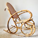 Vintage rattan rocking chair