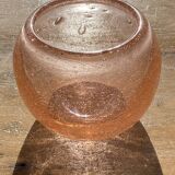 Vase verre rose d’après Biot