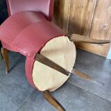 Lot 2 red toad armchair Bordeaux